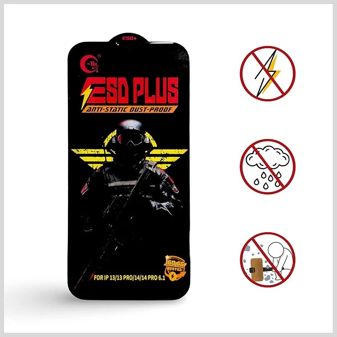 ESD Plus 16D Curved Tempered Glass Screen Protector – Anti-Static & Dust-Proof (For Redmi 15)